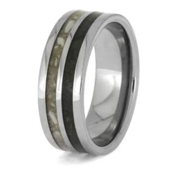 Cremation Memorial Ring With Crushed Peridot -Johan Jewelry Shop E5408TI 3