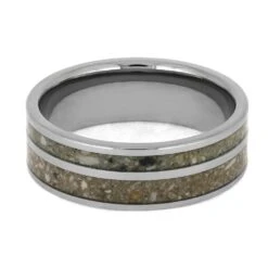 Minimalist Titanium Memorial Ring With Cremation Ashes 12 Minimalist Titanium Memorial Ring With Cremation Ashes -Johan Jewelry Shop E5413TI 4