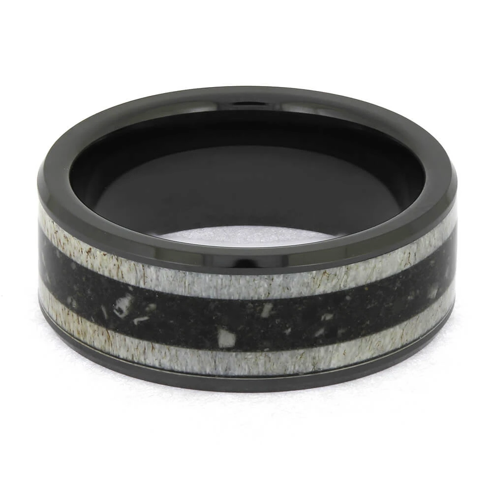 Antler And Ashes Memorial Ring In Black Ceramic 7 Antler And Ashes Memorial Ring In Black Ceramic - Image 5