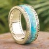 Opal And Turquoise Double Eternity Band In White Gold -Johan Jewelry Shop E5425WGArtCropped 4