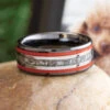 Black Ceramic And Red Enamel Memorial Ring 1 Black Ceramic And Red Enamel Memorial Ring -Johan Jewelry Shop E5430RedArtCropped 2