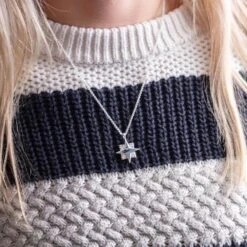 Mokume Compass Necklace In Sterling Silver 12 Mokume Compass Necklace In Sterling Silver -Johan Jewelry Shop E5438Necklace 2