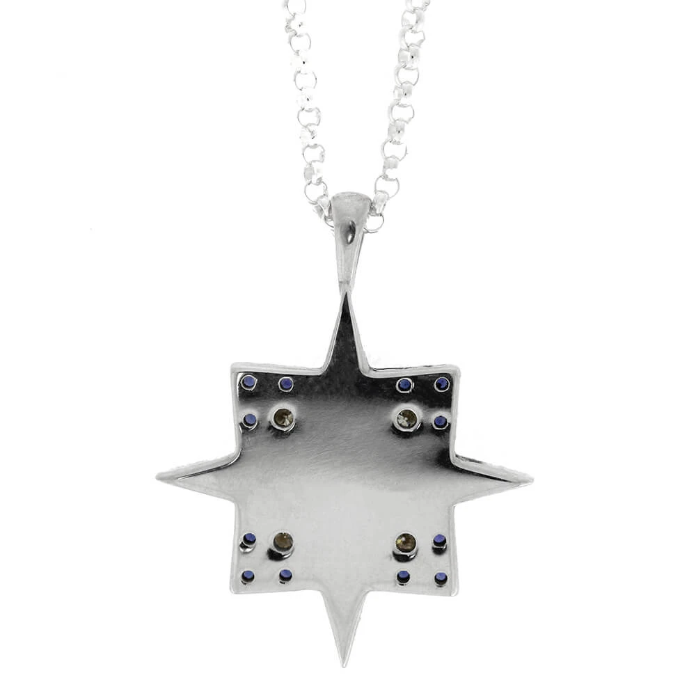 Mokume Compass Necklace In Sterling Silver 5 Mokume Compass Necklace In Sterling Silver - Image 3