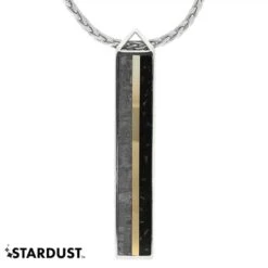 Unique Meteorite And Stardust Bar Necklace -Johan Jewelry Shop E5444 1b