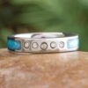 Diamond Wedding Band With Turquoise Inlay -Johan Jewelry Shop E5449ArtCropped 4