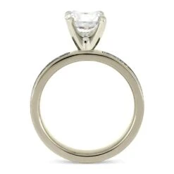 2.0 CT Meteorite And Diamond Engagement Ring -Johan Jewelry Shop E54722.0CT