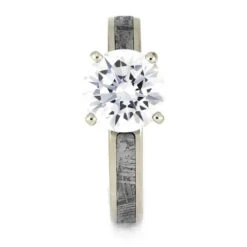 2.0 CT Meteorite And Diamond Engagement Ring -Johan Jewelry Shop E54722.0CT 2