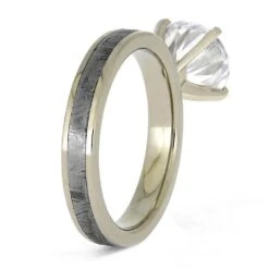 2.0 CT Meteorite And Diamond Engagement Ring -Johan Jewelry Shop E54722.0CT 3