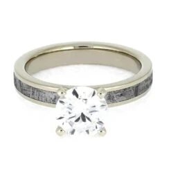 2.0 CT Meteorite And Diamond Engagement Ring -Johan Jewelry Shop E54722.0CT 4