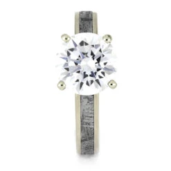 3.0 CT Diamond Solitaire Engagement Ring With Meteorite -Johan Jewelry Shop E54723.0CT 2