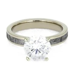 3.0 CT Diamond Solitaire Engagement Ring With Meteorite -Johan Jewelry Shop E54723.0CT 4