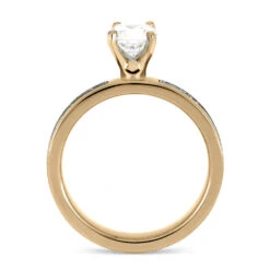 1.0 CT Rose Gold Engagement Ring With Meteorite -Johan Jewelry Shop E5472RG1.0CT 5