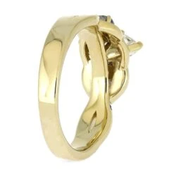 Marquise Cut Engagement Ring With Twist Shank And Meteorite Stones 11 Marquise Cut Engagement Ring With Twist Shank And Meteorite Stones -Johan Jewelry Shop E5495YG 3