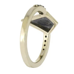 Salt & Pepper Diamond Engagement Ring With Kite Diamond -Johan Jewelry Shop E5500WG 3