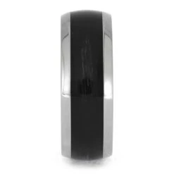 Archer's Bow String Wedding Band In Titanium -Johan Jewelry Shop E5518ti 2