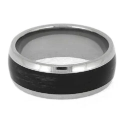 Archer's Bow String Wedding Band In Titanium -Johan Jewelry Shop E5518ti 4