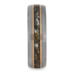 Golf Tee Wedding Band With Rose Gold Pinstripes 10 Golf Tee Wedding Band With Rose Gold Pinstripes -Johan Jewelry Shop E5546 2