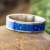 Blue Opal Stardust™ Ring With Meteorite Shavings