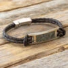 Fossil Bracelet With Crushed Dinosaur Bone And Leather Band -Johan Jewelry Shop E5556 DXArtCropped 1