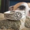 Custom Memorial Signet Ring With Floral Design