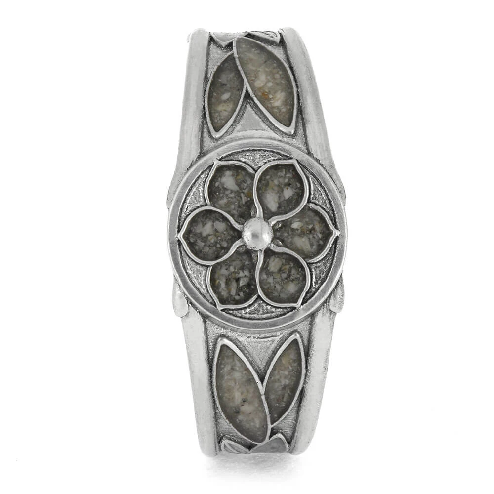 Custom Memorial Signet Ring With Floral Design 5 Custom Memorial Signet Ring With Floral Design - Image 3