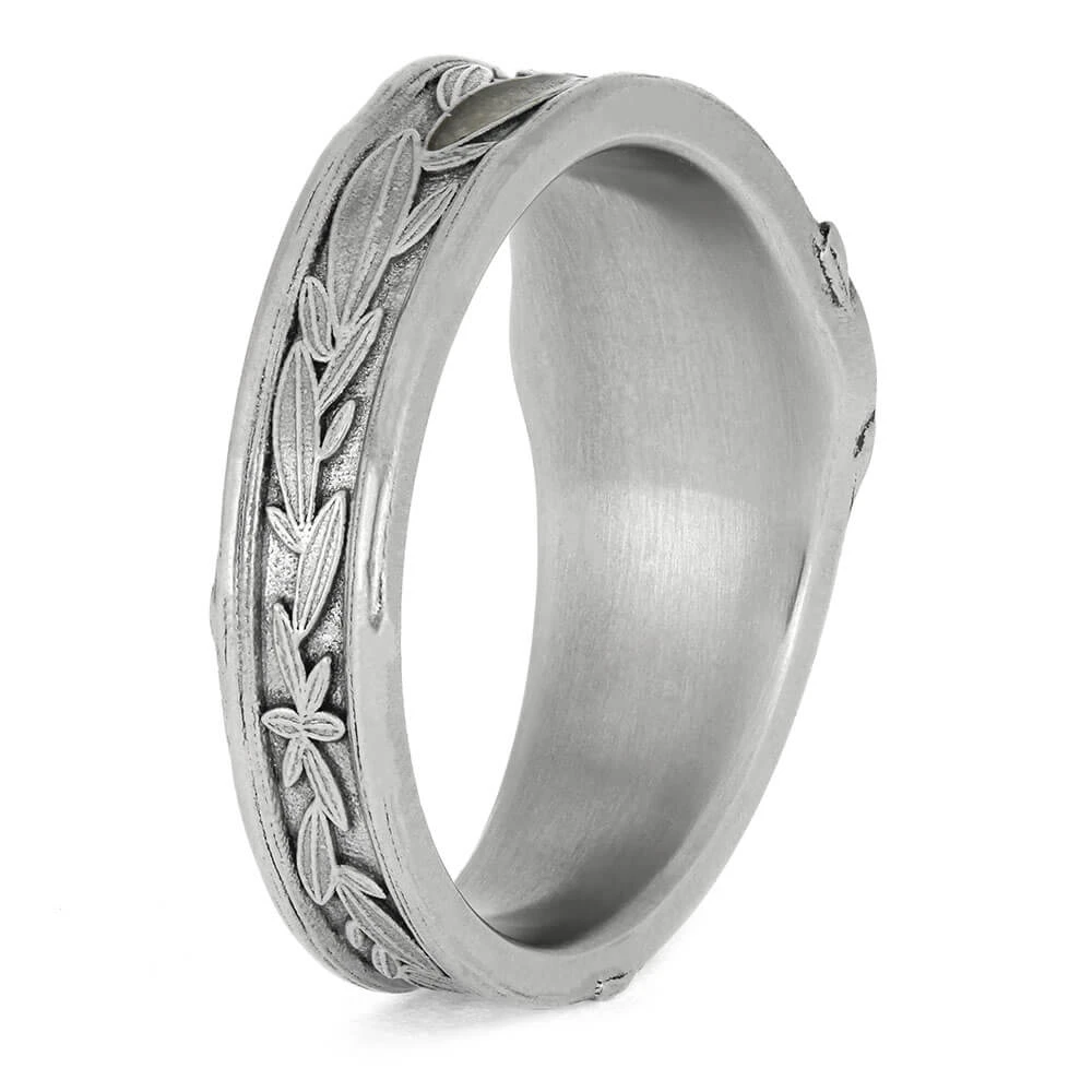 Custom Memorial Signet Ring With Floral Design 6 Custom Memorial Signet Ring With Floral Design - Image 4