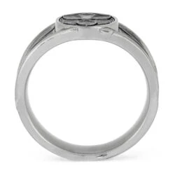 Custom Memorial Signet Ring With Floral Design 13 Custom Memorial Signet Ring With Floral Design -Johan Jewelry Shop E5565PT 4