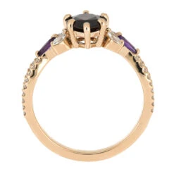 Garnet Birthstone Engagement Ring In Rose Gold 13 Garnet Birthstone Engagement Ring In Rose Gold -Johan Jewelry Shop E5600RG 4