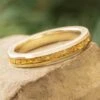 Women's Gold Wedding Band With Foil Inlay 1 Women's Gold Wedding Band With Foil Inlay -Johan Jewelry Shop E5602YGArtCropped 1