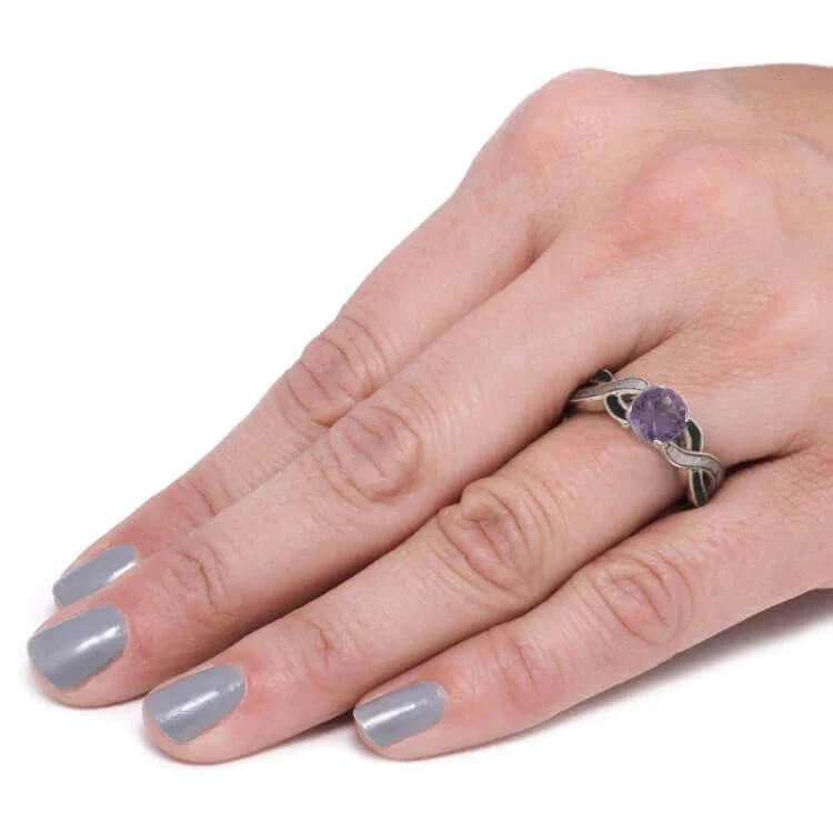 Alexandrite Engagement Ring With Dino Bone And Meteorite 9 Alexandrite Engagement Ring With Dino Bone And Meteorite - Image 7