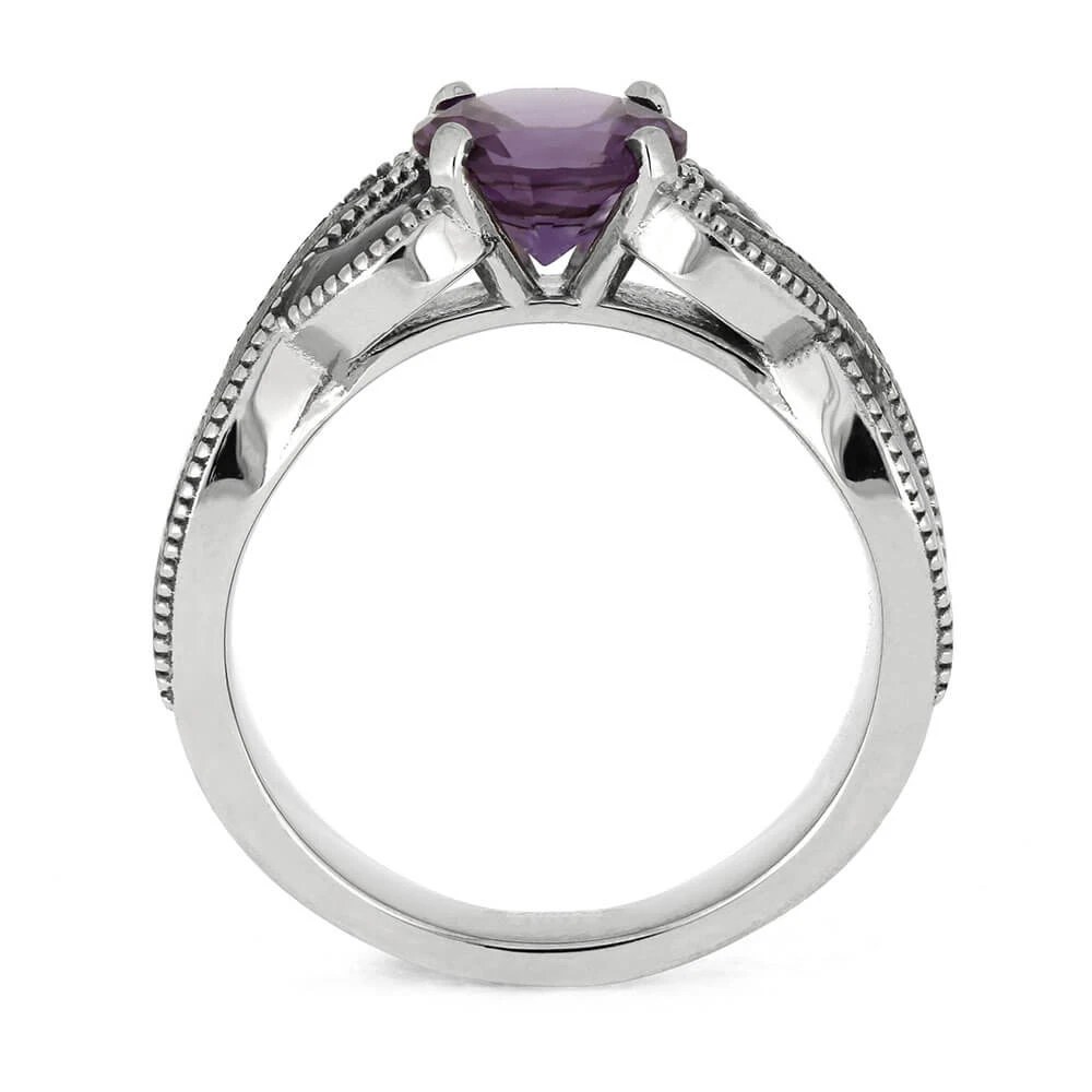 Alexandrite Engagement Ring With Dino Bone And Meteorite 7 Alexandrite Engagement Ring With Dino Bone And Meteorite - Image 5