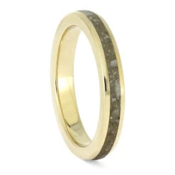 Narrow Memorial Ring In Yellow Gold -Johan Jewelry Shop E5611YG 1