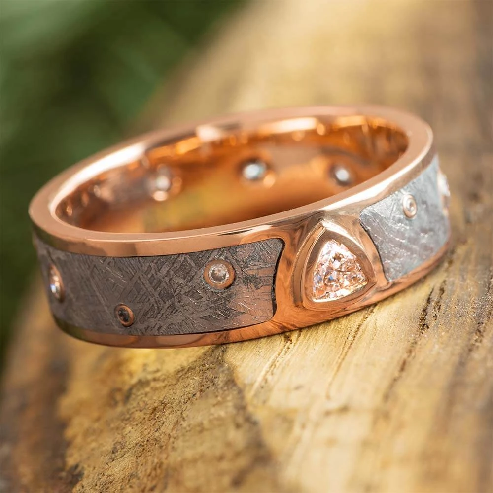 Alternative Engagement Ring For Men With Meteorite 3 Alternative Engagement Ring For Men With Meteorite