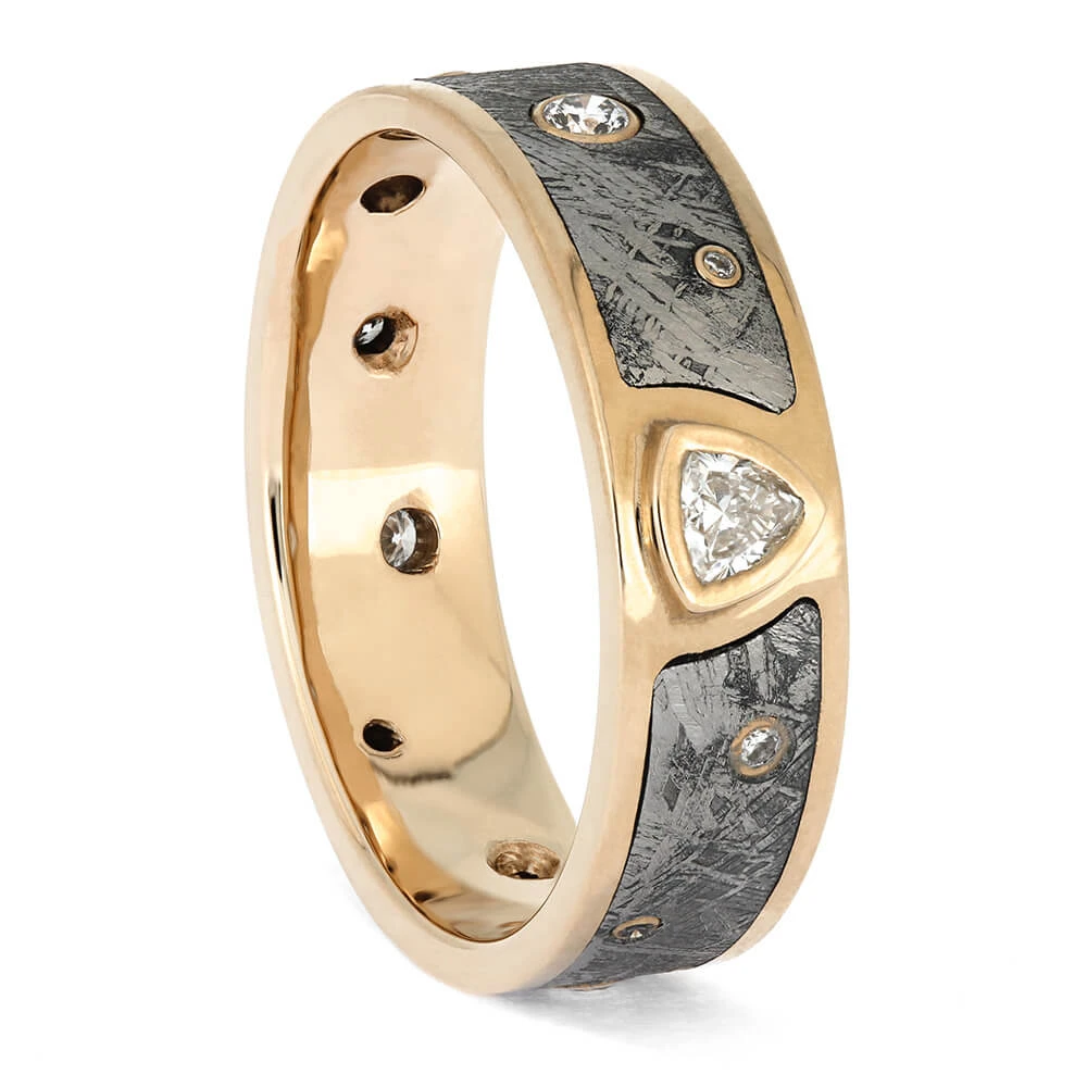 Alternative Engagement Ring For Men With Meteorite 4 Alternative Engagement Ring For Men With Meteorite - Image 2