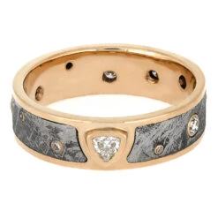 Alternative Engagement Ring For Men With Meteorite 12 Alternative Engagement Ring For Men With Meteorite -Johan Jewelry Shop E5624RG 4