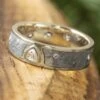 Meteorite Eternity Band In 14k White Gold 2 Meteorite Eternity Band In 14k White Gold -Johan Jewelry Shop E5624WGArtCropped 2