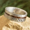 Damascus Steel And Walnut Wood Wedding Band -Johan Jewelry Shop E5636ArtCropped 3 ce463772 d2ad 462d b3e2 d3dbd7d84965