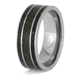 Triple Birthstone Ring In Titanium 11 Triple Birthstone Ring In Titanium -Johan Jewelry Shop E5661 3