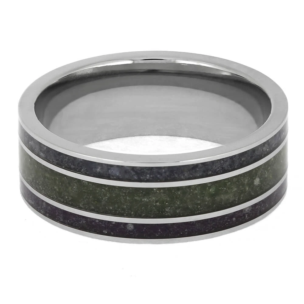 Triple Birthstone Ring In Titanium 7 Triple Birthstone Ring In Titanium - Image 5