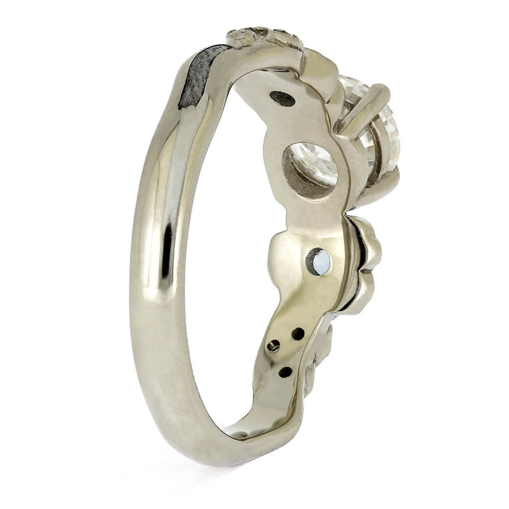 Handmade Engagement Ring With Floral Decoration 6 Handmade Engagement Ring With Floral Decoration - Image 4