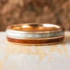 Redwood And Opal Wedding Band In 14k Rose Gold 1 Redwood And Opal Wedding Band In 14k Rose Gold -Johan Jewelry Shop E5704RGArtCropped 1