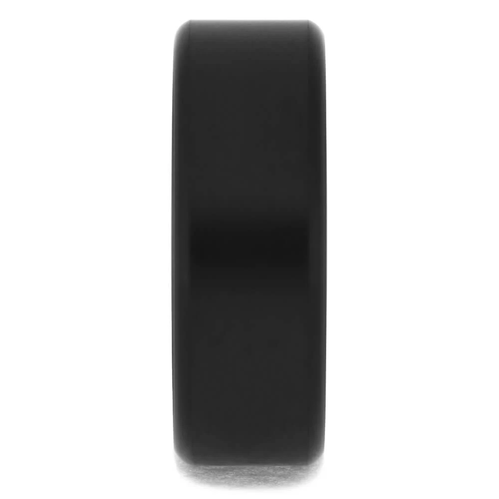Elysium Ring With Beveled Profile, Black Ring With Matte Finish 5 Elysium Ring With Beveled Profile, Black Ring With Matte Finish - Image 3