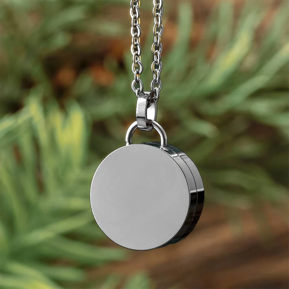 Black Cremation Necklace With Round Urn 3 Black Cremation Necklace With Round Urn
