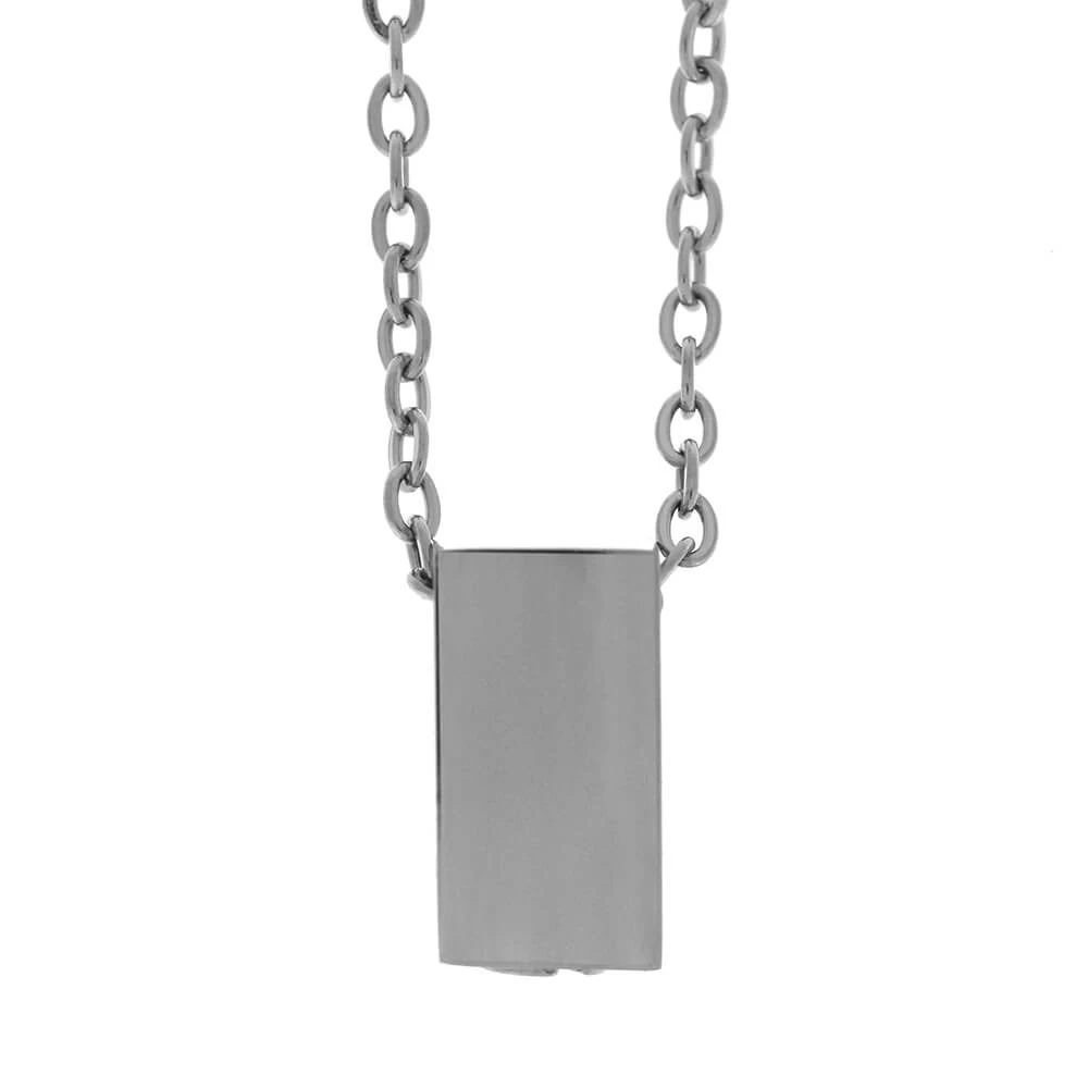 Memorial Necklace With Gem In Stainless Steel 6 Memorial Necklace With Gem In Stainless Steel - Image 4