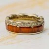 Diamond Eternity Wedding Band In Gold, King Wood Ring 1 Diamond Eternity Wedding Band In Gold, King Wood Ring -Johan Jewelry Shop EDJ1013WGArtCropped 3