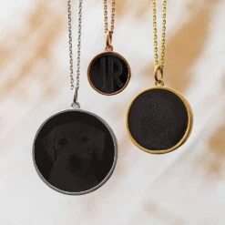 Black Diamond & Solid Gold Pendant, Elysium Transcendence