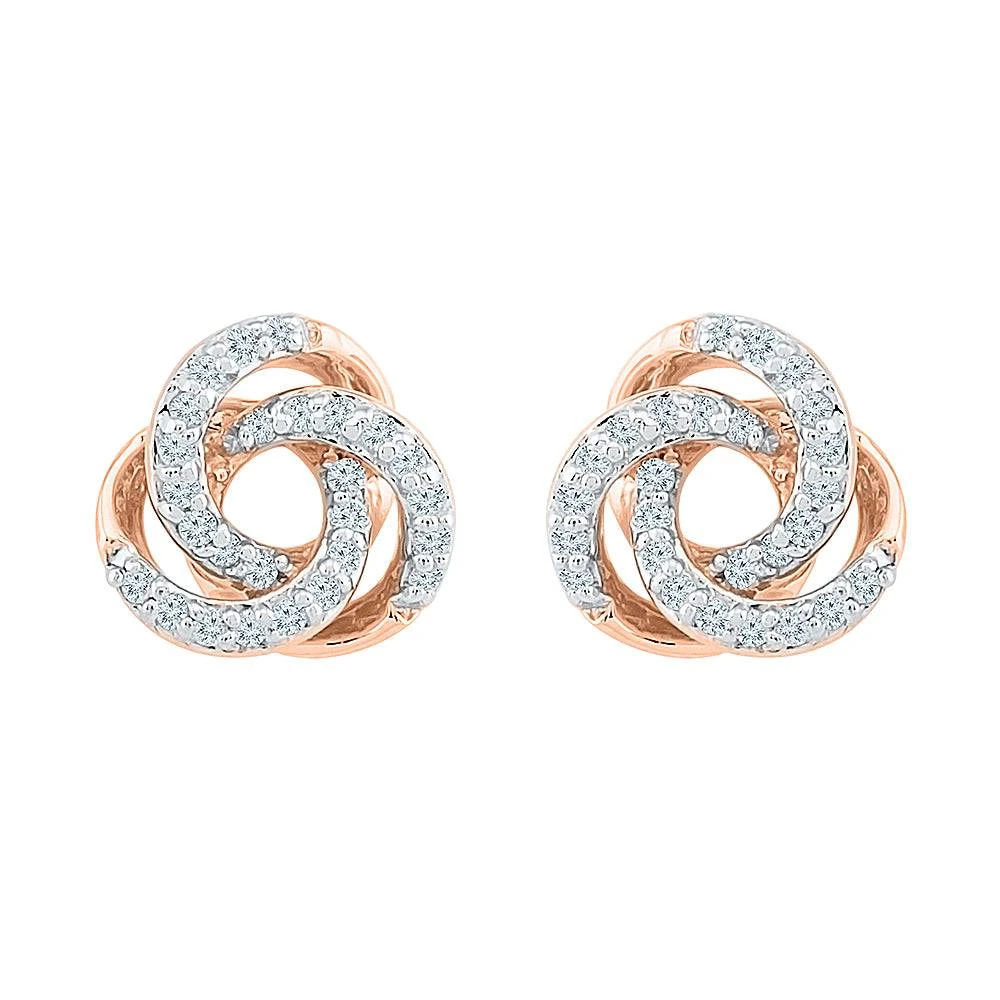 Diamond Swirl Stud Earrings 4 Diamond Swirl Stud Earrings - Image 2