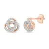 Diamond Swirl Stud Earrings 2 Diamond Swirl Stud Earrings -Johan Jewelry Shop EF201680 2 P