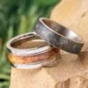 Whiskey Barrel Oak & Dinosaur Bone Modular Titanium Ring Set 2 Whiskey Barrel Oak & Dinosaur Bone Modular Titanium Ring Set -Johan Jewelry Shop EINTSETC FM WDWHI6DX6ArtCropped 1