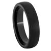 Sandblasted 6mm Black Ceramic Ring For Women -Johan Jewelry Shop EJIRMCA004466